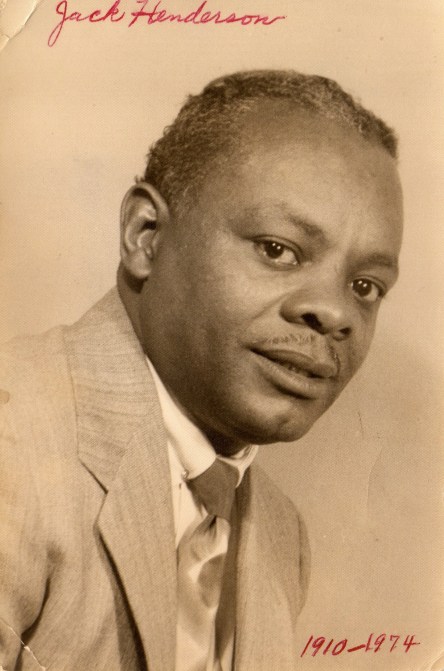 text written in red ink on the photo: Jack Henderson, 1910-1974. based on that, I assume this image was captured in the 60s? toward the end of this man's life. 