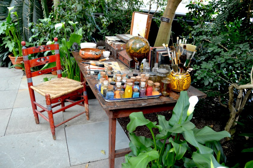 a recreation of Frida's garden studio.